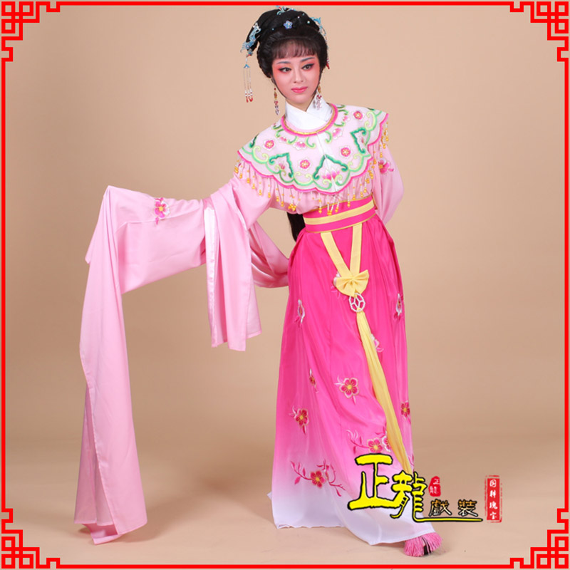 永靖水袖青衣练功花旦服 梅花古装衣